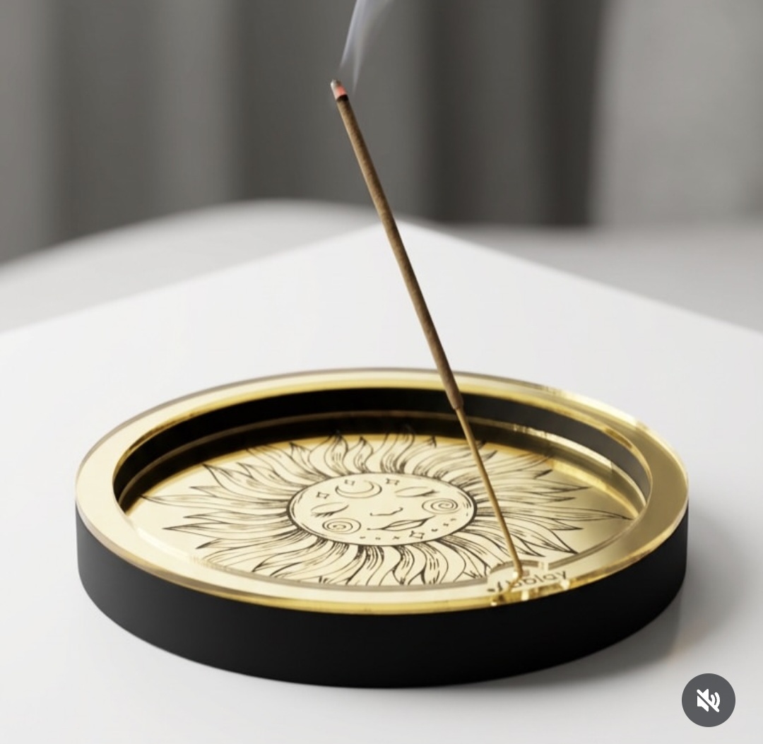 Incensário Sol Dourado