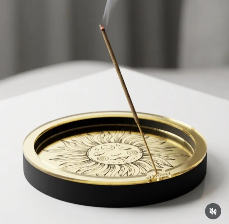 Incensário Sol Dourado