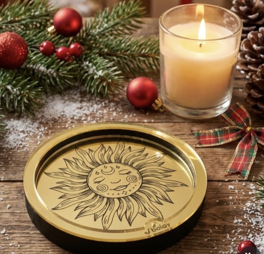 Incensário Sol Dourado