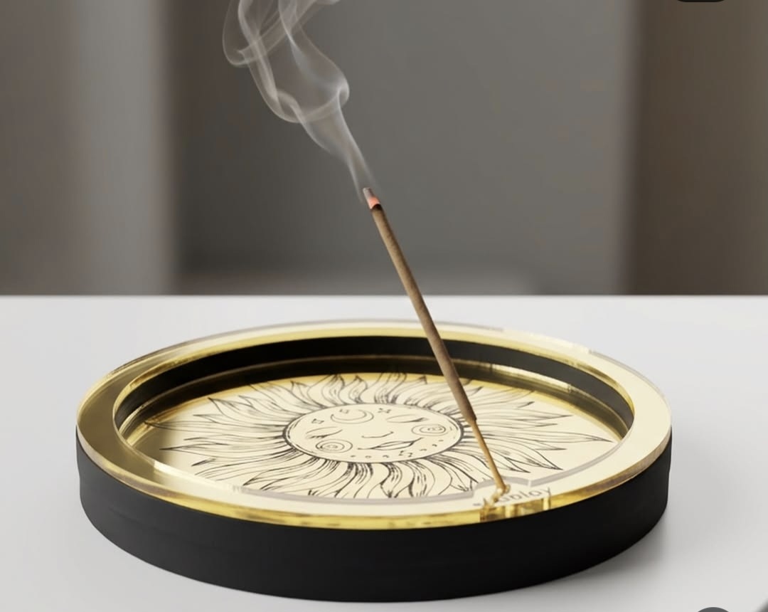 Incensário Sol Dourado
